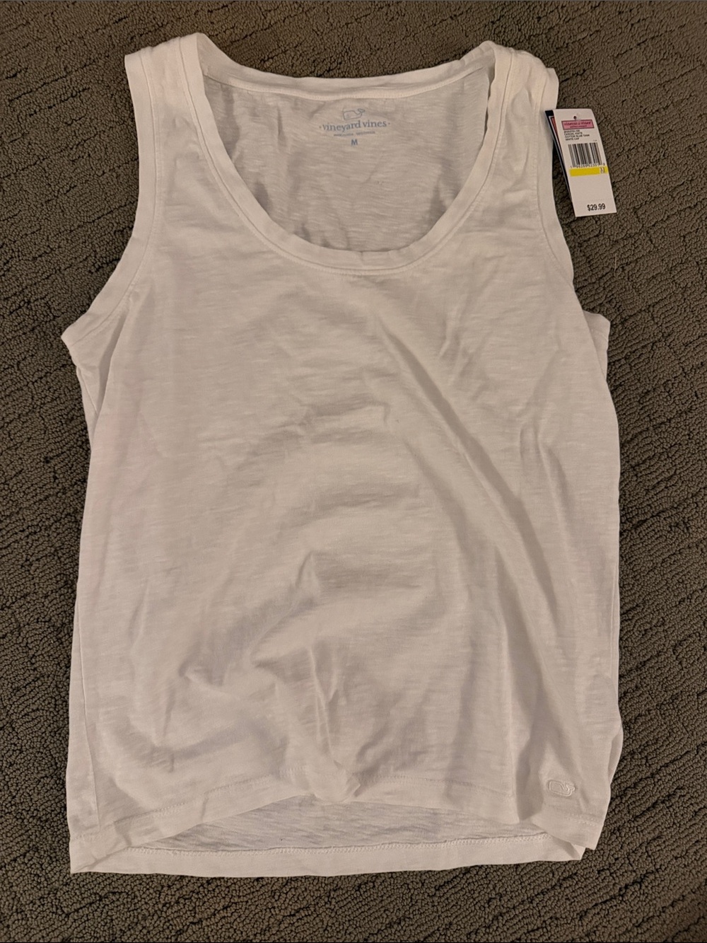 Vineyard Vines White Cotton Slub Tank white Cap